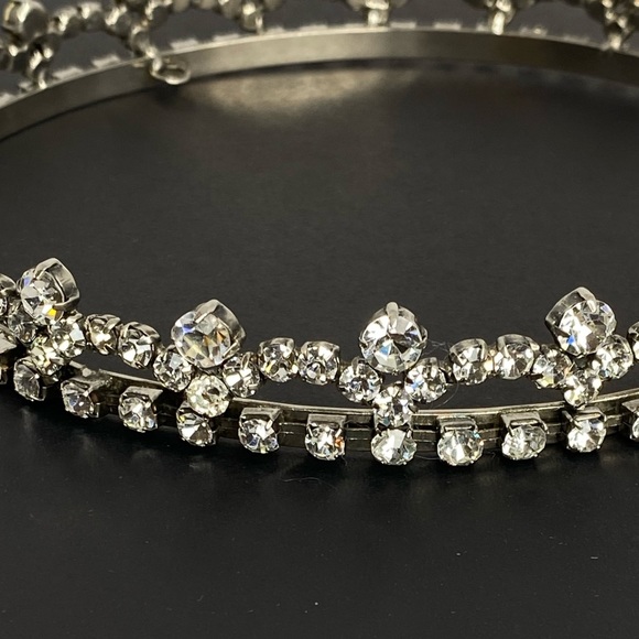 VINTAGE CROWN INAUGURATION CROWN FROM THE 1950s QUEENS CROWN SILVER/CRYSTALS - Picture 5 of 12